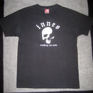 INNES Vintage Black Logo S/S Shirt Skateboarding